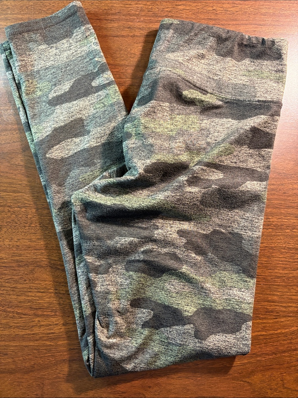 Lucky Brand Green & Gray Camo Leggings